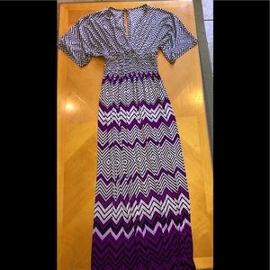 Purple Striped Dress